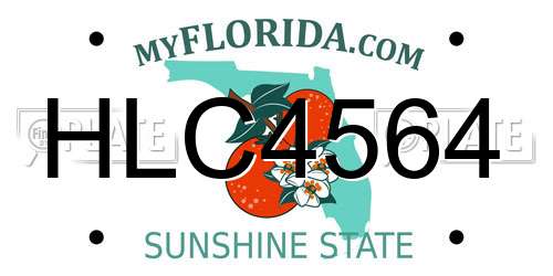 HLC4564 Florida License Plate