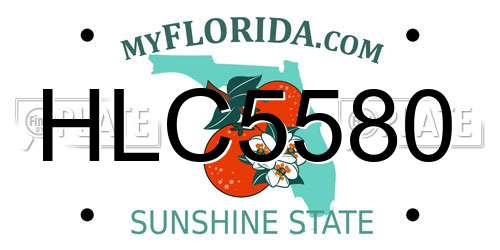 HLC5580 Florida License Plate