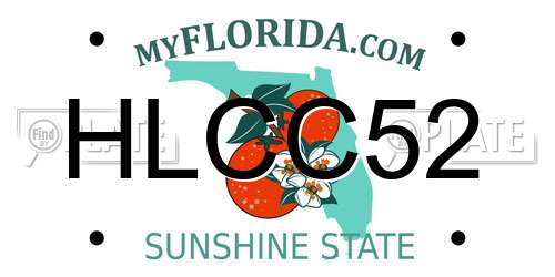 HLCC52 Florida License Plate