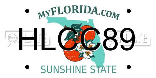 HLCC89 Florida License Plate