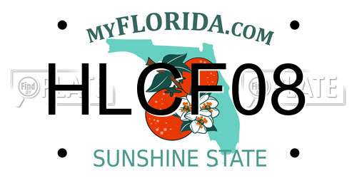 HLCF08 Florida License Plate