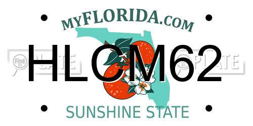 HLCM62 Florida License Plate