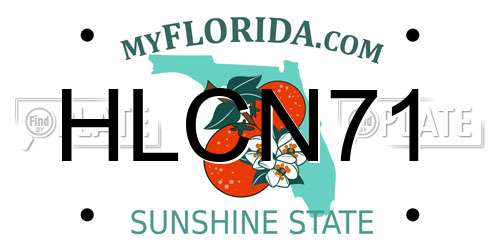 HLCN71 Florida License Plate