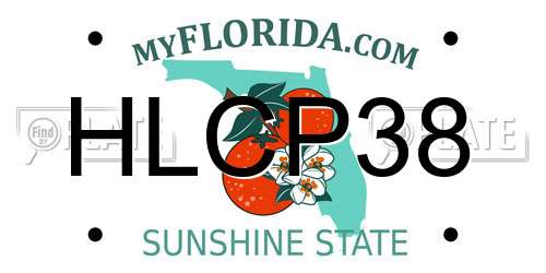 HLCP38 Florida License Plate