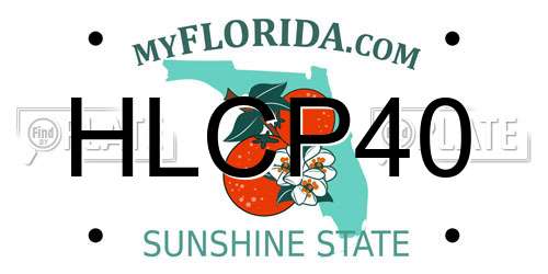 HLCP40 Florida License Plate