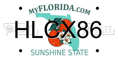 HLCX86 Florida License Plate