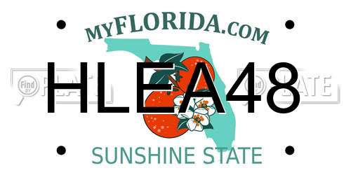 HLEA48 Florida License Plate