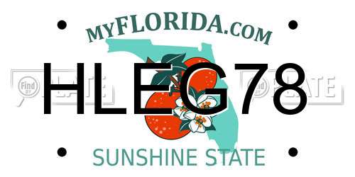 HLEG78 Florida License Plate