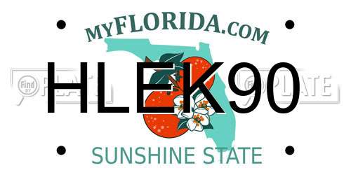 HLEK90 Florida License Plate