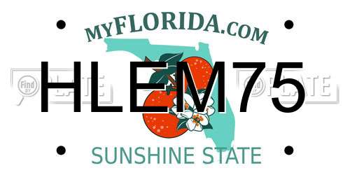 HLEM75 Florida License Plate