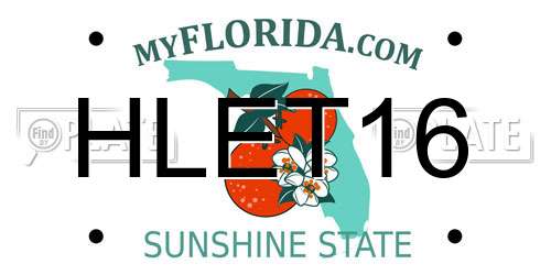 HLET16 Florida License Plate