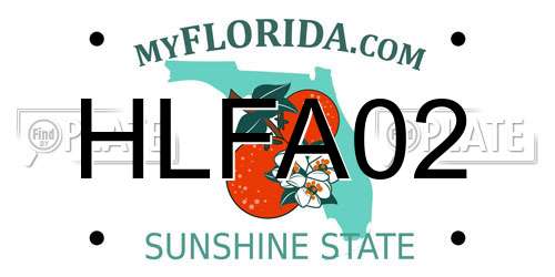 HLFA02 Florida License Plate