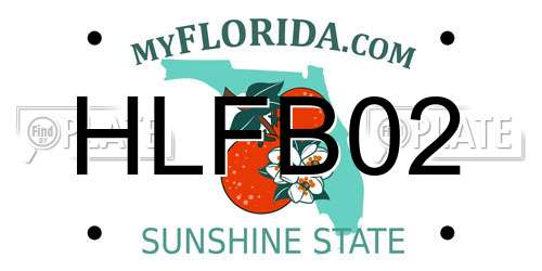 HLFB02 Florida License Plate