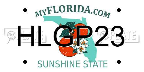 HLGP23 Florida License Plate
