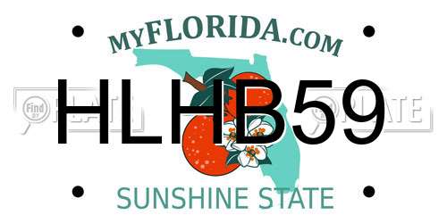 HLHB59 Florida License Plate