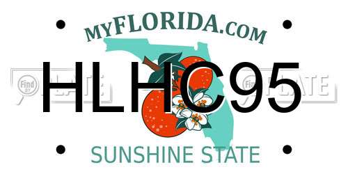 HLHC95 Florida License Plate