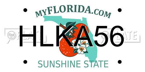 HLKA56 Florida License Plate