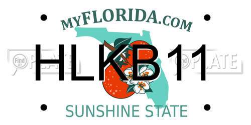 HLKB11 Florida License Plate