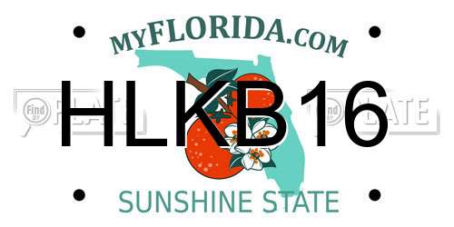 HLKB16 Florida License Plate
