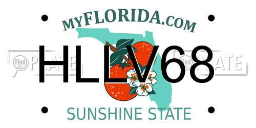 HLLV68 Florida License Plate