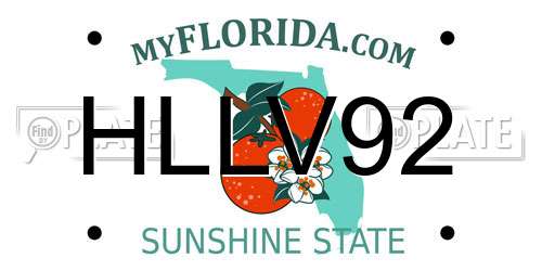 HLLV92 Florida License Plate