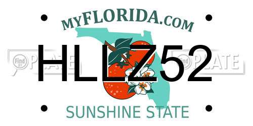 HLLZ52 Florida License Plate