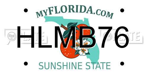 HLMB76 Florida License Plate
