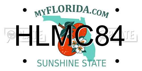 HLMC84 Florida License Plate