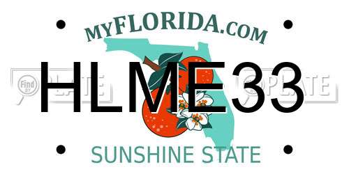 HLME33 Florida License Plate