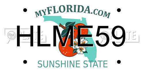 HLME59 Florida License Plate