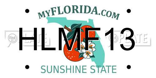 HLMF13 Florida License Plate
