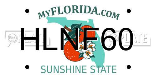 HLNF60 Florida License Plate