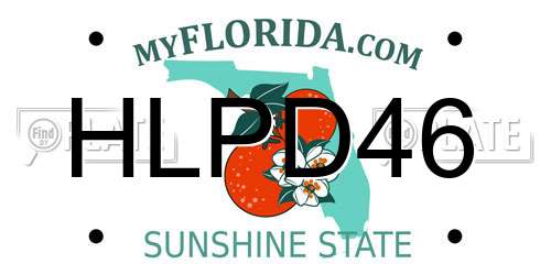 HLPD46 Florida License Plate
