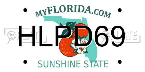 HLPD69 Florida License Plate