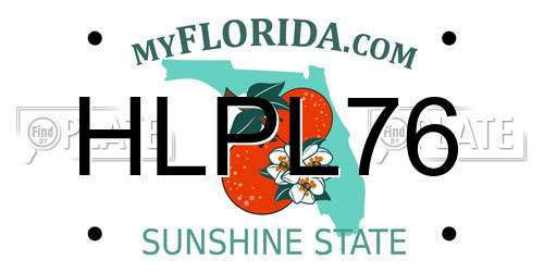 HLPL76 Florida License Plate