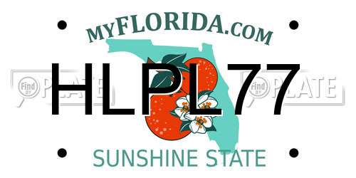 HLPL77 Florida License Plate
