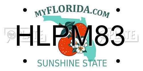 HLPM83 Florida License Plate