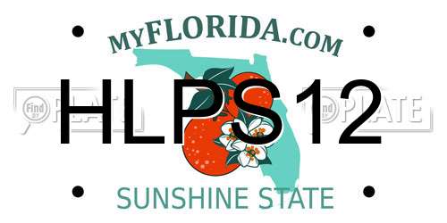 HLPS12 Florida License Plate