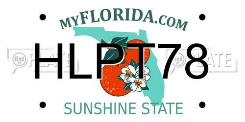 HLPT78 Florida License Plate