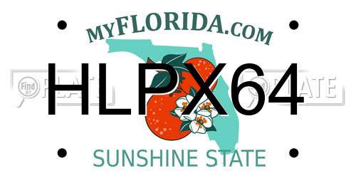 HLPX64 Florida License Plate