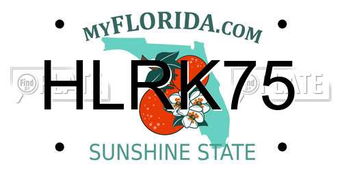 HLRK75 Florida License Plate