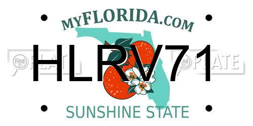 HLRV71 Florida License Plate