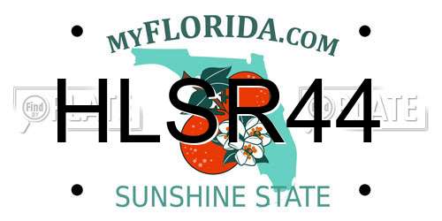 HLSR44 Florida License Plate