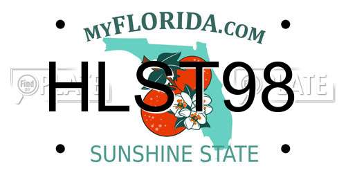 HLST98 Florida License Plate