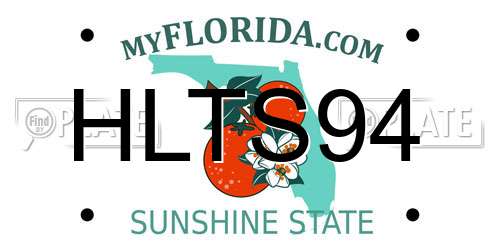 HLTS94 Florida License Plate