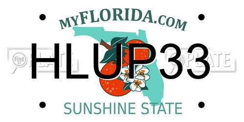 HLUP33 Florida License Plate