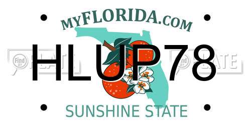 HLUP78 Florida License Plate