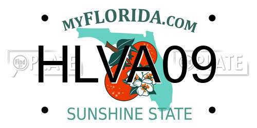 HLVA09 Florida License Plate