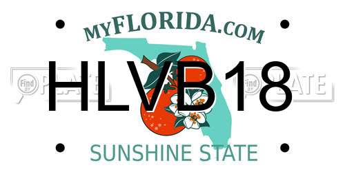 HLVB18 Florida License Plate