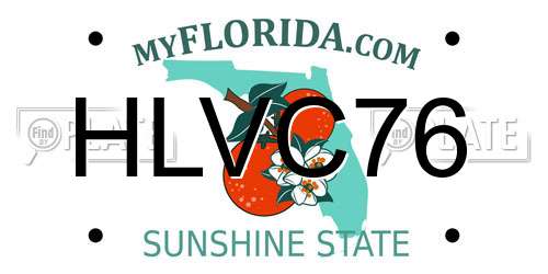 HLVC76 Florida License Plate